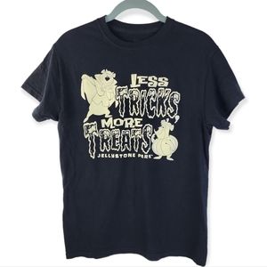 VTG Yogi Bear Jellystone Park T-shirt Small Black Glow in Dark Huckleberry